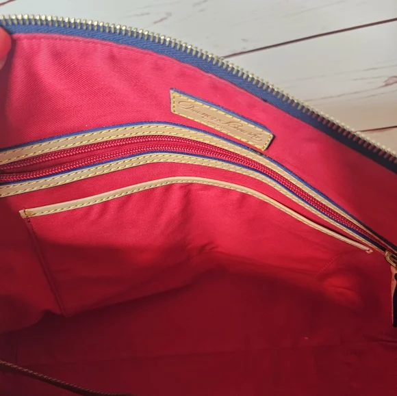 Dooney & Bourke Blue Bougainvillea Floral Handbag - Picture 14 of 15